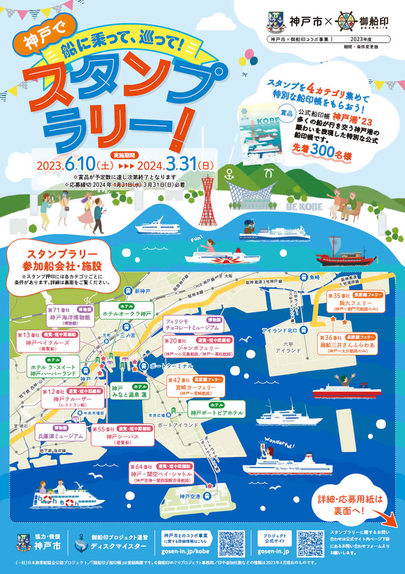 「神戸で船に乗って、巡って スタンプラリー」のイメージ